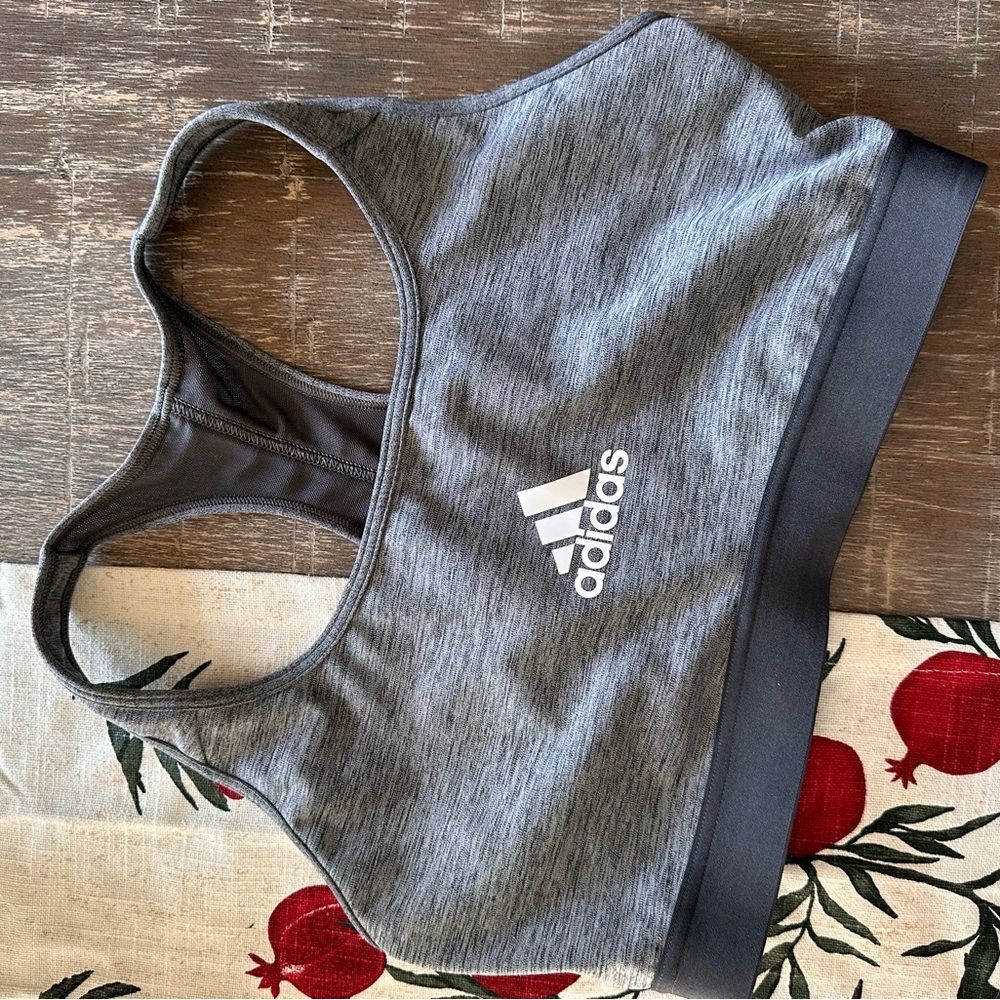 Adidas Women's Heathered Gray Sports Bra